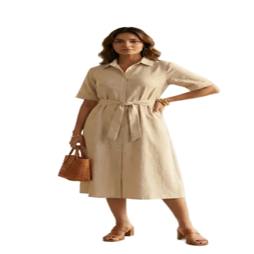 Trendy Puff Sleeve Midi Dress