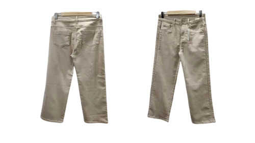 Women Plain Beige Denim Jeans