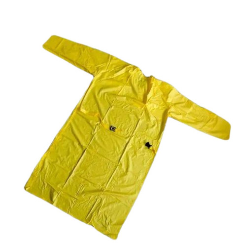 Yellow Plain Pvc Raincoat