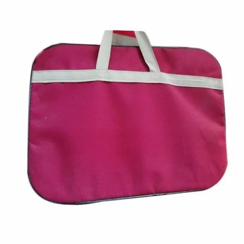 16 Inch Plain Lehenga Packaging Cover - Nylon, 16 Inch, Pink | Biodegradable, Moisture Proof, Recyclable, Zipper Closure, Hand Length Handle