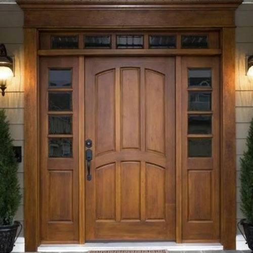 Brown Wooden Panel Door