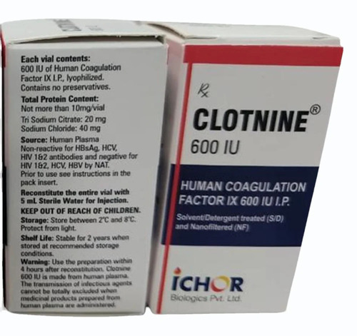 Clotnine Factor Ix 600iu Injection