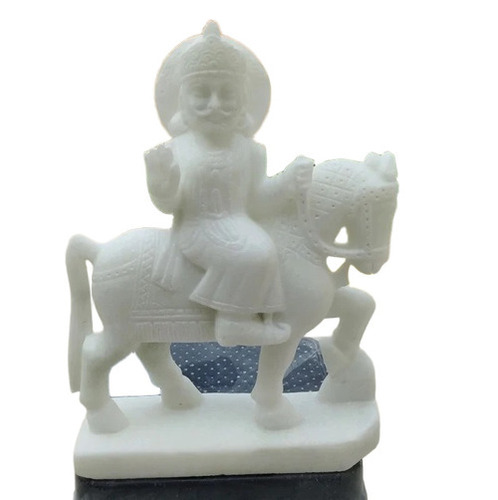 Marble Bhomiya Ji Statue - Color: White