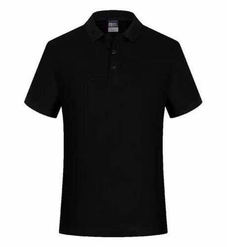 Men Black Color Plain T Shirt