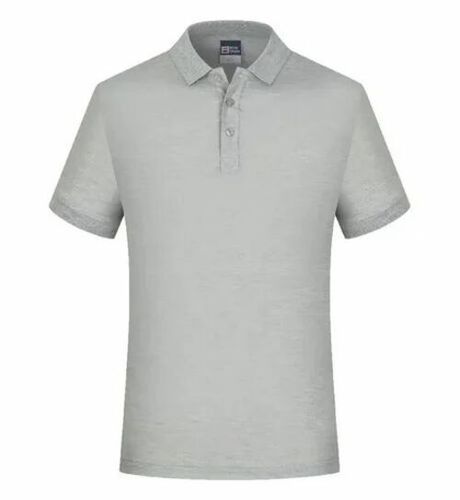 Men Grey Color Plain T Shirt