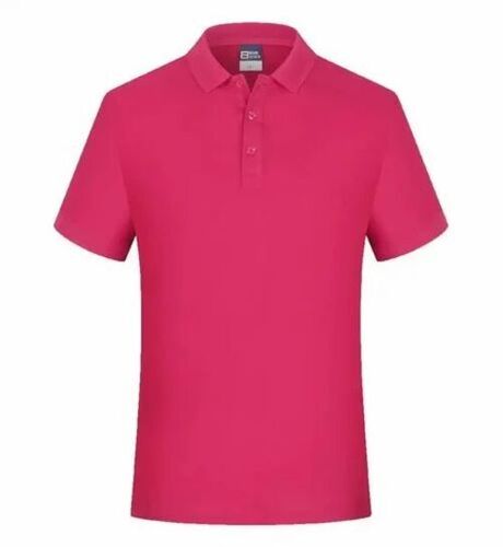 Mens Pink Plain T Shirt