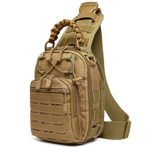 New Laser Cut 1000D Waterproof Nylon Molle Crossbody Sling Tactical Men Chest Bag