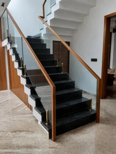 Side Mounted 8mm Glass Stair Railing