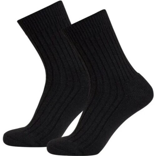 Black Terry Cotton Socks