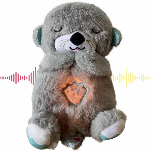 Breathing Teddy Stuffed Toy With Music And Lights
