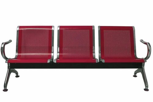 Three Seater Powder Coated Steel Visitor Chair