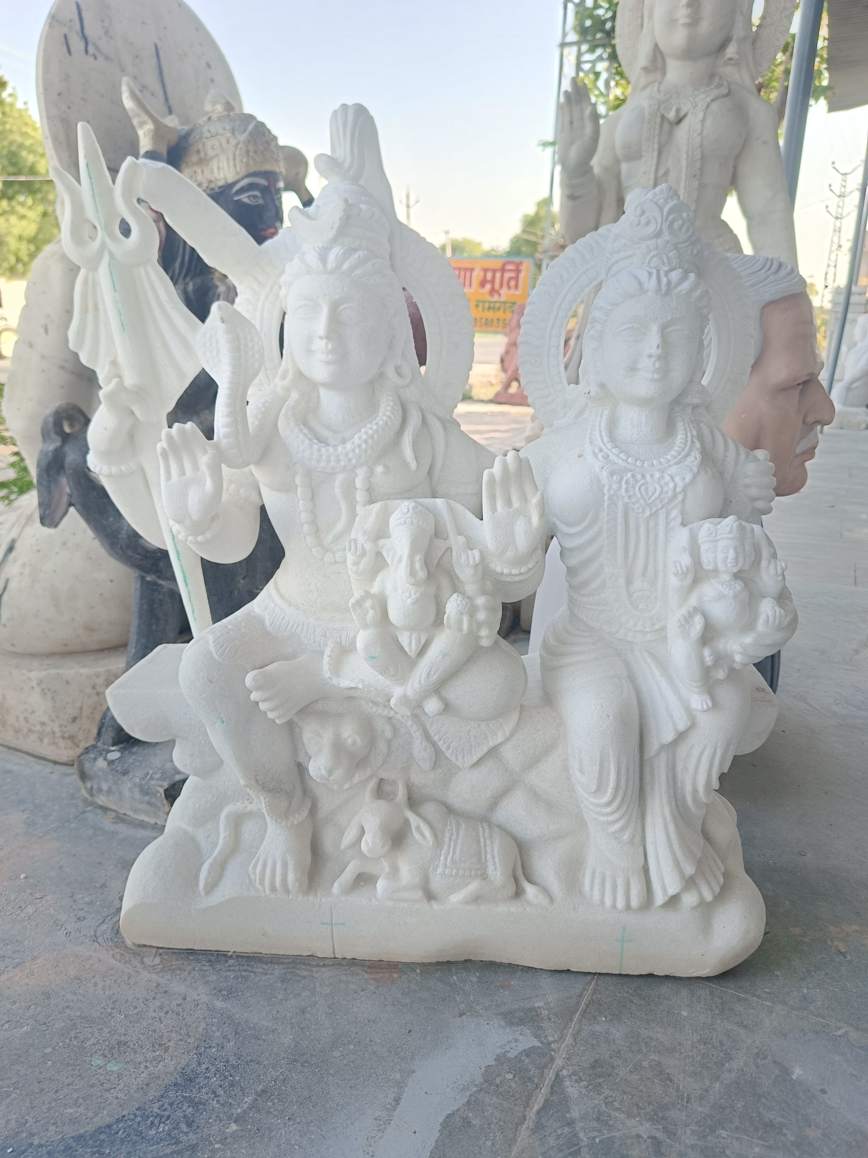 Gori Shankar White Marble Statue