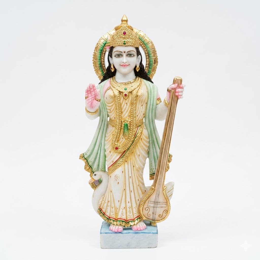Saraswati Mata Ji Stone Statue