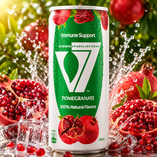V7 Pomegranate Vitamin Sparkling Drink