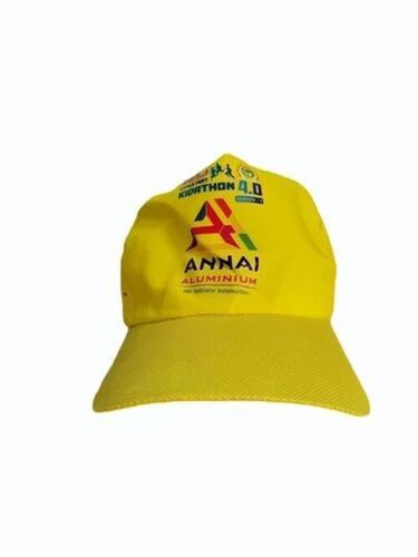 Yellow Color Cotton Printed Cap