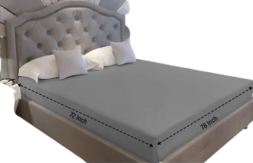 Grey Terry Cotton Waterproof Mattress Protector