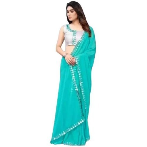 Plain Georgette Sarees By Highlife Fashionn