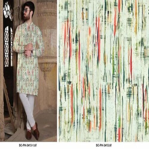 Printed Rayon Kurta Fabric