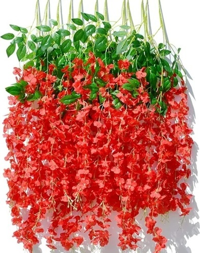 Red Artificial Wisteria Flower Stick Set