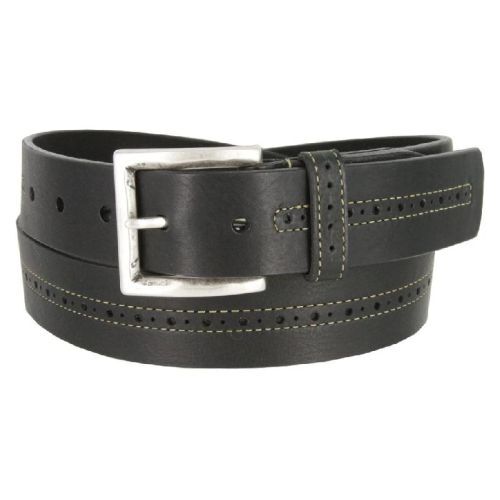 Black Buff Leather Belt