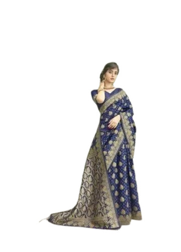 Blue Handloom Ladies Silk Saree