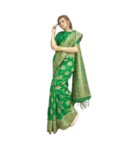 Green Embroidered Silk Sarees
