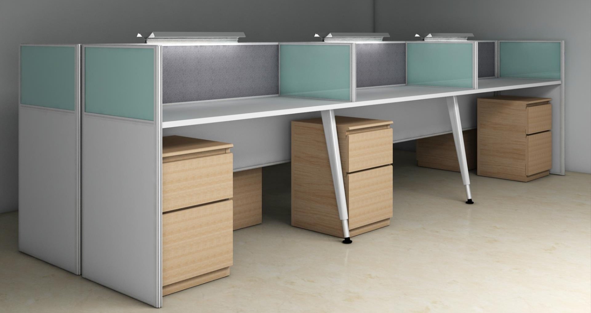IQUBX Airline & Jetline Modular Aluminium Workstation Partition Systems