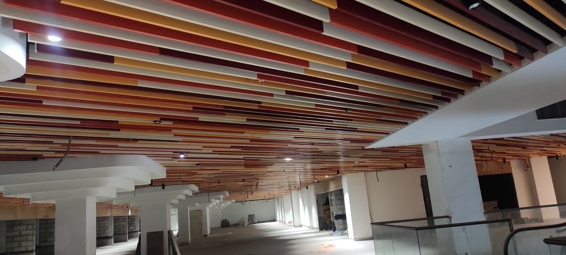 Iqubx Bfc4 100 25 Mm Aluminium Baffle Ceiling - Application: Airports