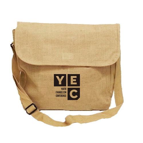 Messenger Jute Bag - Durable Jute, Rectangle Shape, Multi Color | Eco Friendly, Hand Length Handle, Customized Design