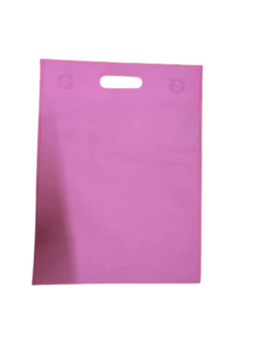 Pink Color Plain Non Woven D Cut Bag