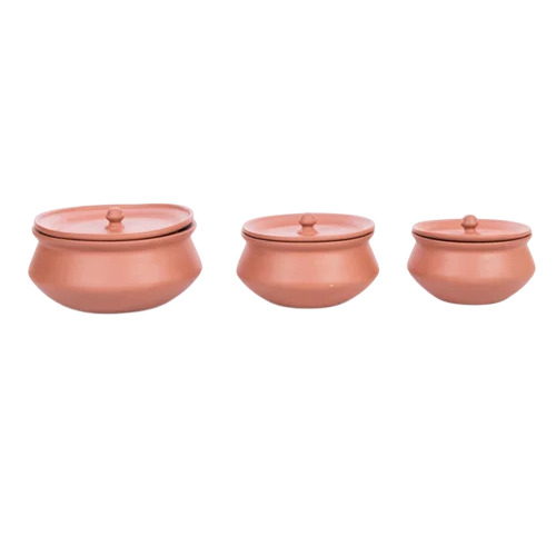 Terracotta Degchi Crockery Set Of 3