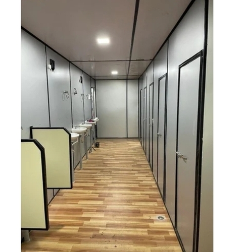 White 20 Feet Ms Portable Toilet Cabin