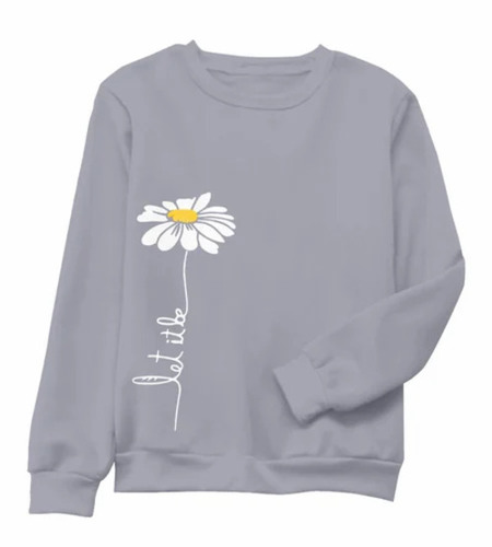 Women Light Grey Color Full Sleeves T Shirts