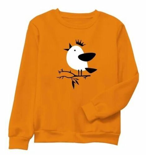 Women Mustard Yellow Color Cotton Full Sleeve T Shirt