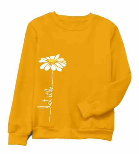 Women Mustard Yellow Color Full Sleeve T Shirt