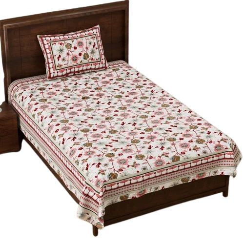 Cotton Printed Single Bed Sheet