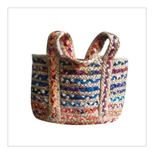 Fancy Cotton Chindi Jute Bag