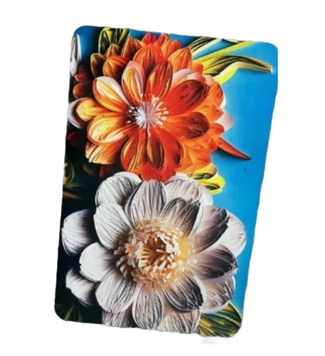 Flower Printed 5 D Door Mat