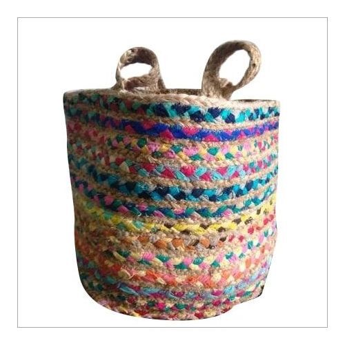 Multicolor Cotton Chindi Jute Bag