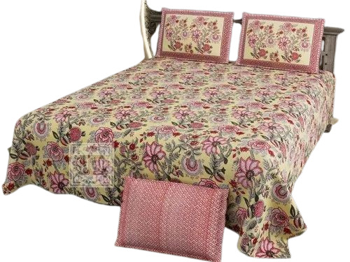 Printed King Size Cotton Bedsheet