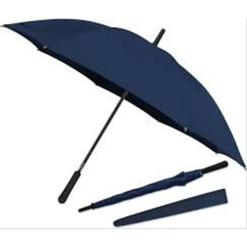 2 Fold Blue Wooden Hand Umbrella