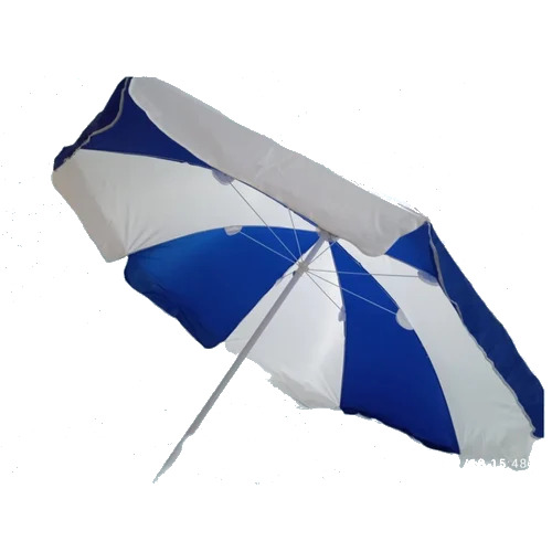 48 Inch Bi-Colour Oxford Garden Umbrella - Color: White And Blue