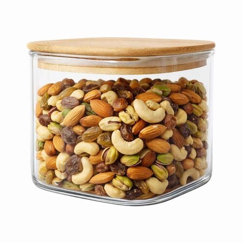 750ml Glass Storage Jar With Wooden Lid