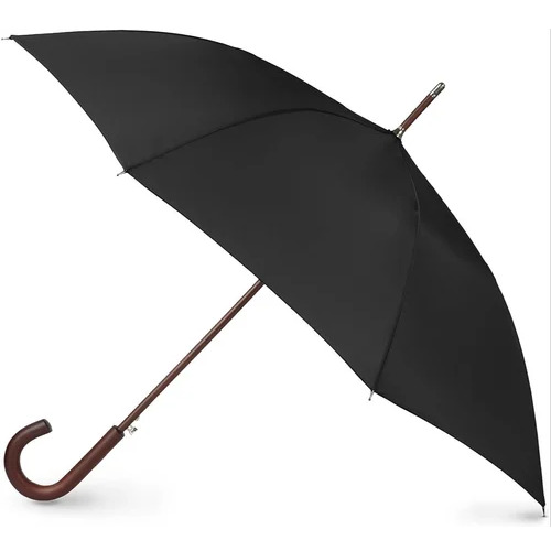 Black Manual Straight Umbrella