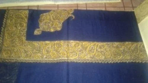 Blue Pashmina Turma Embroidered Shawl