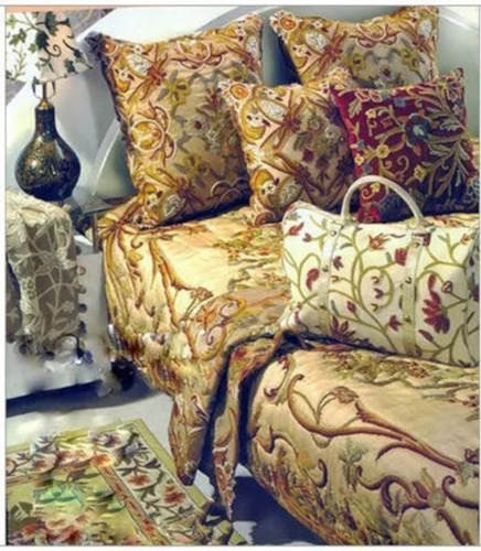 Crewel Embroidery Cushion Cover - Color: Various Available
