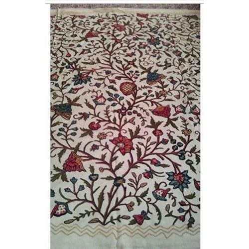 Crewel Fabric Embroidered Bed Sheet