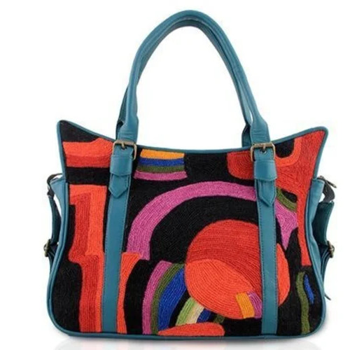 Ladies Printed Leather Handbag