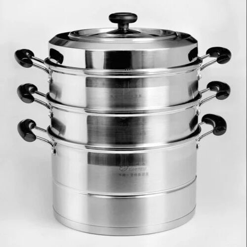 Momos Steamer Steel 3 Tier 30 Cm