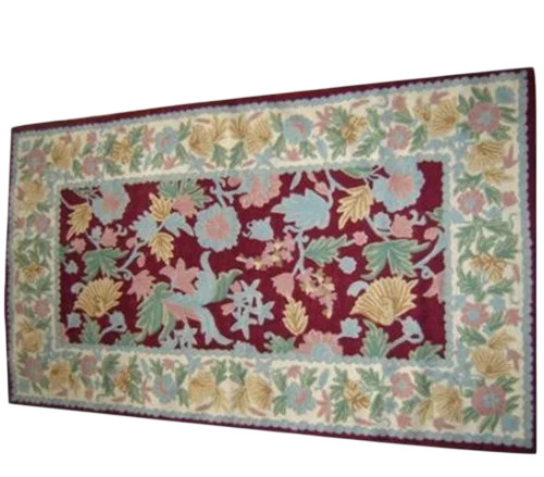Rectangular Hand Woven Kashmiri Rug